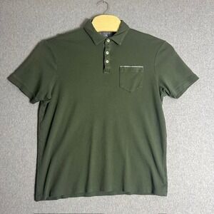 Tahari Men's Olive‎ Green Short Sleeve Casual Polo Shirt with Pocket Size XL